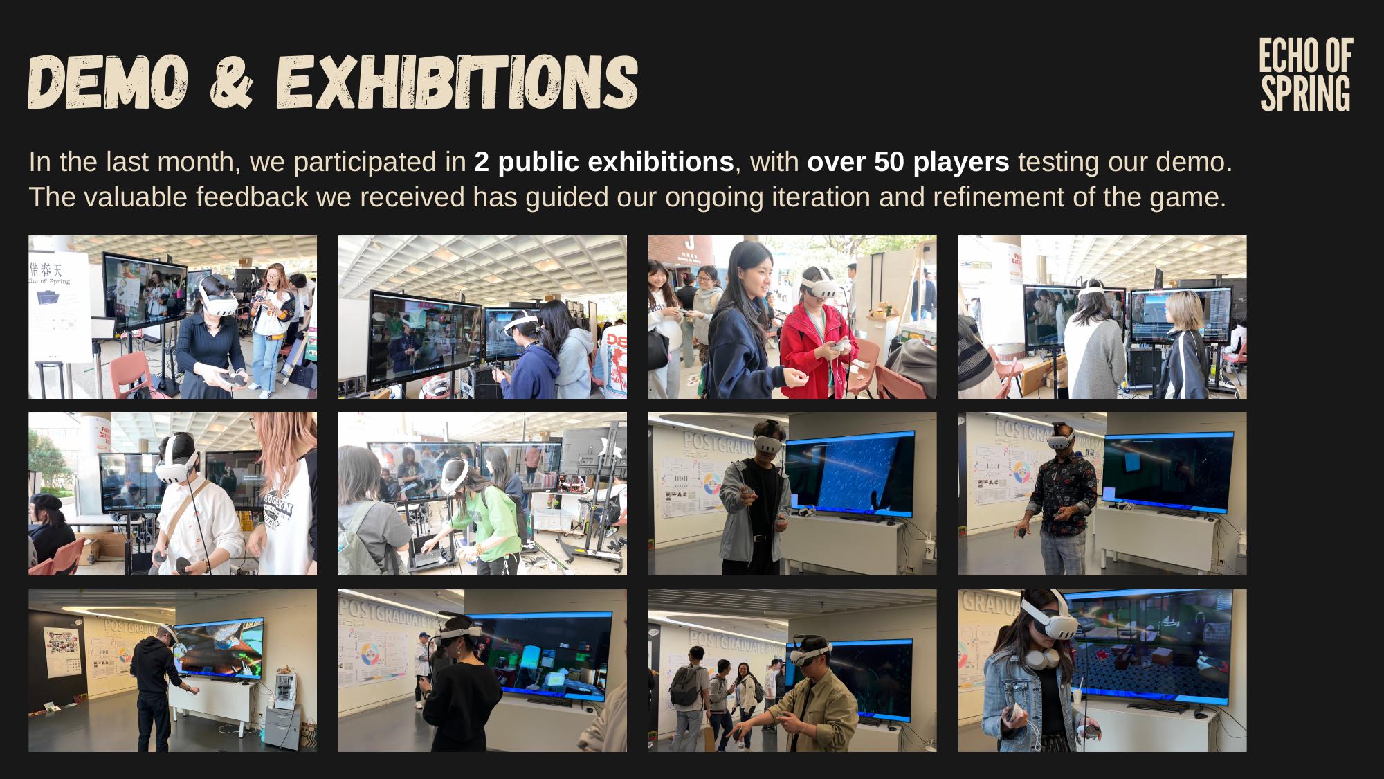 Echo of Spring public exhibitions